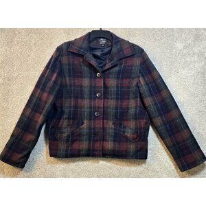 Alanni by Donnybrook VTG Jacket Short Plaid Lined Tailored Waist Women's Size 10